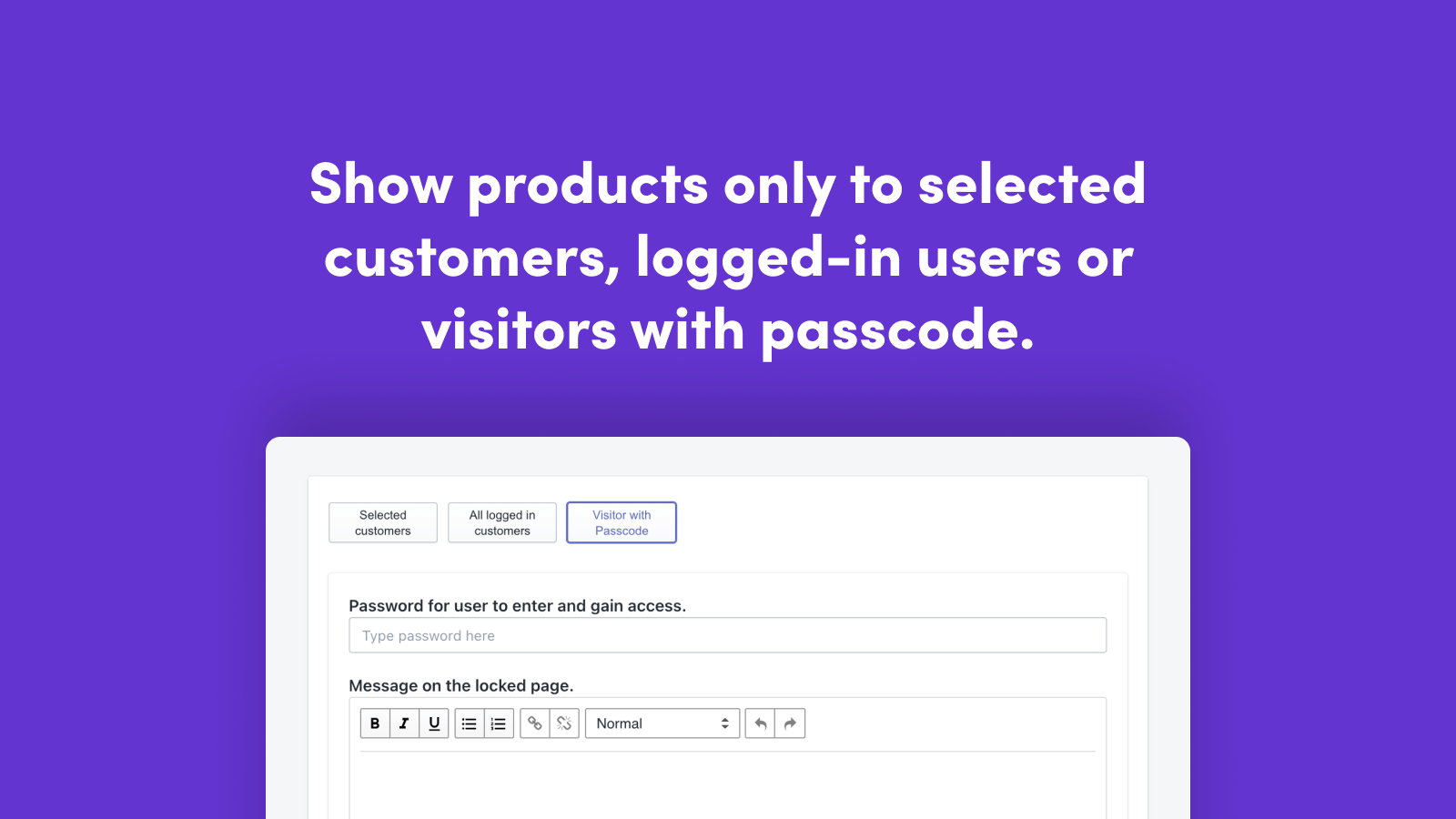 Wholesale Lock Manager app for Shopify